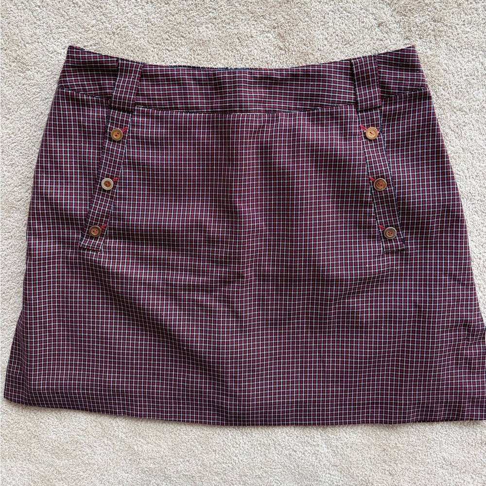 Sport Haley Checkered Mini Skirt - Red and Blue